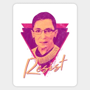 Ruth Bader Ginsburg Neon Colors Magnet